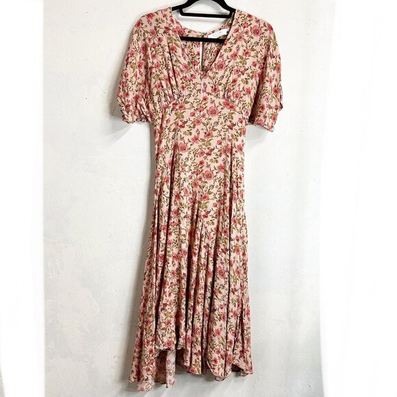 ASTR Floral Maxi Dress Womens Small Pink Boho Fairy Cottagecore Prairie - Picture 1 of 11